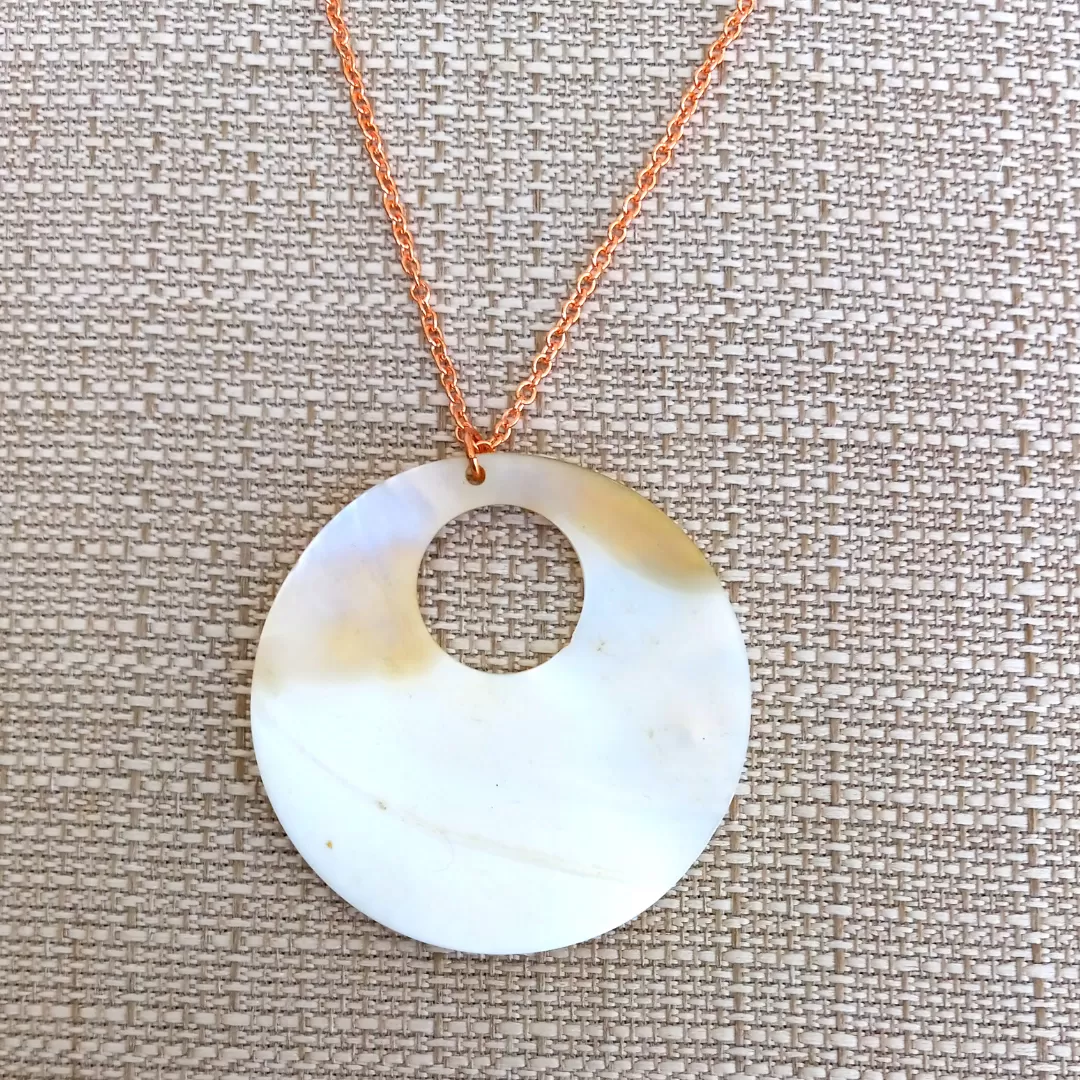 Ancient Waters Mother of Pearl Pendant Necklace