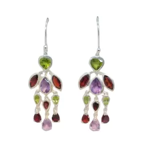 Andrena Drop Earrings multi stone