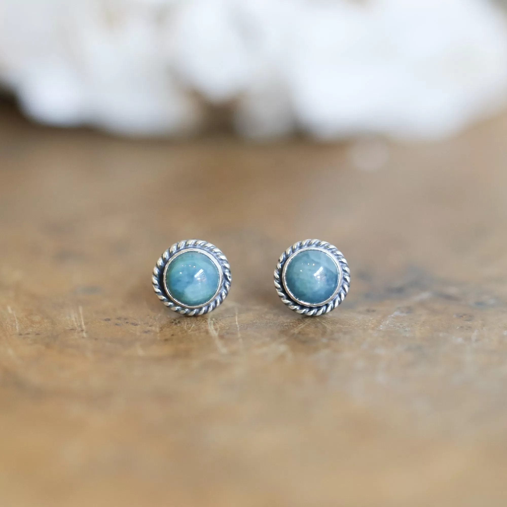 Apatite Traditional Posts - Apatite Studs - Silversmith Earrings - .925 Sterling Silver