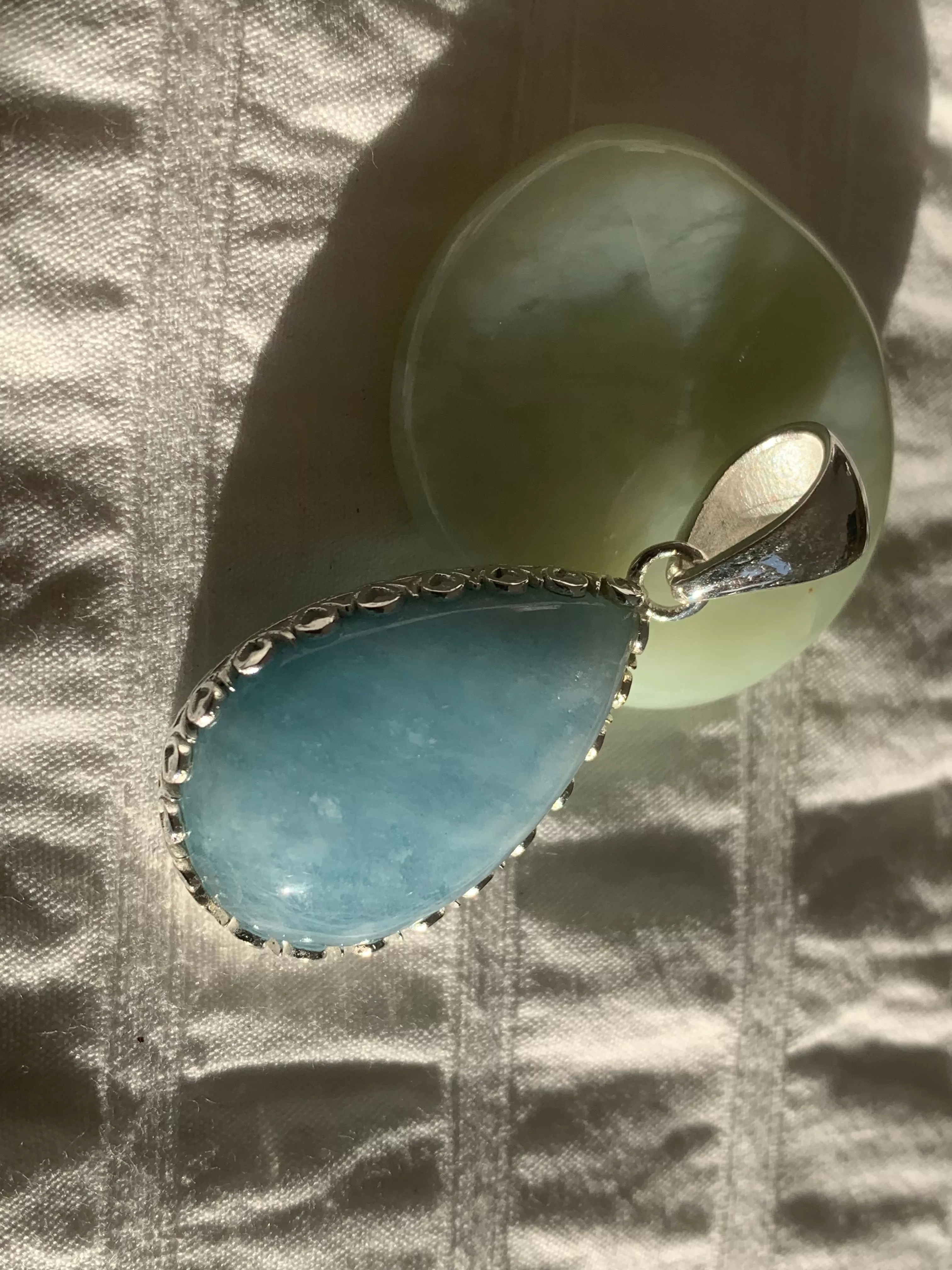 Aquamarine Lilith Pendant - Reg. Teardrop