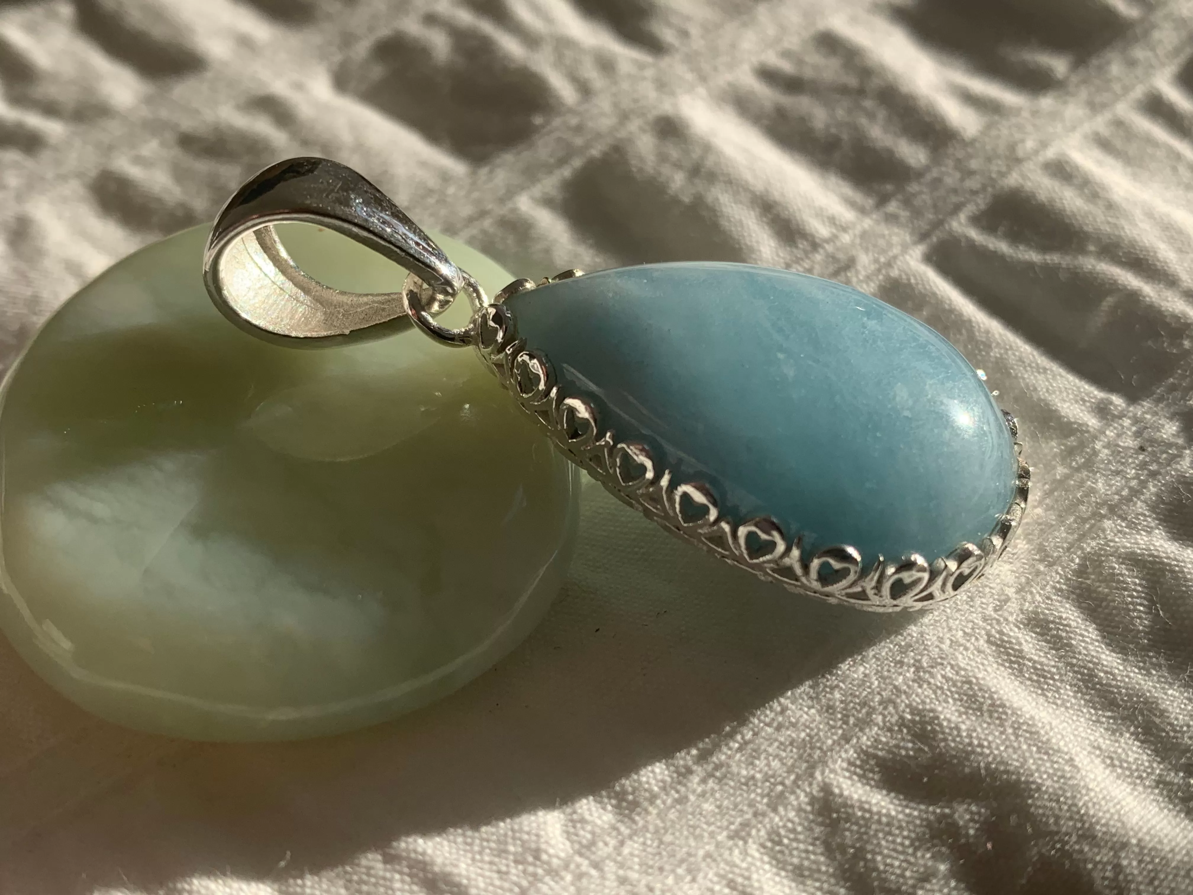 Aquamarine Lilith Pendant - Reg. Teardrop