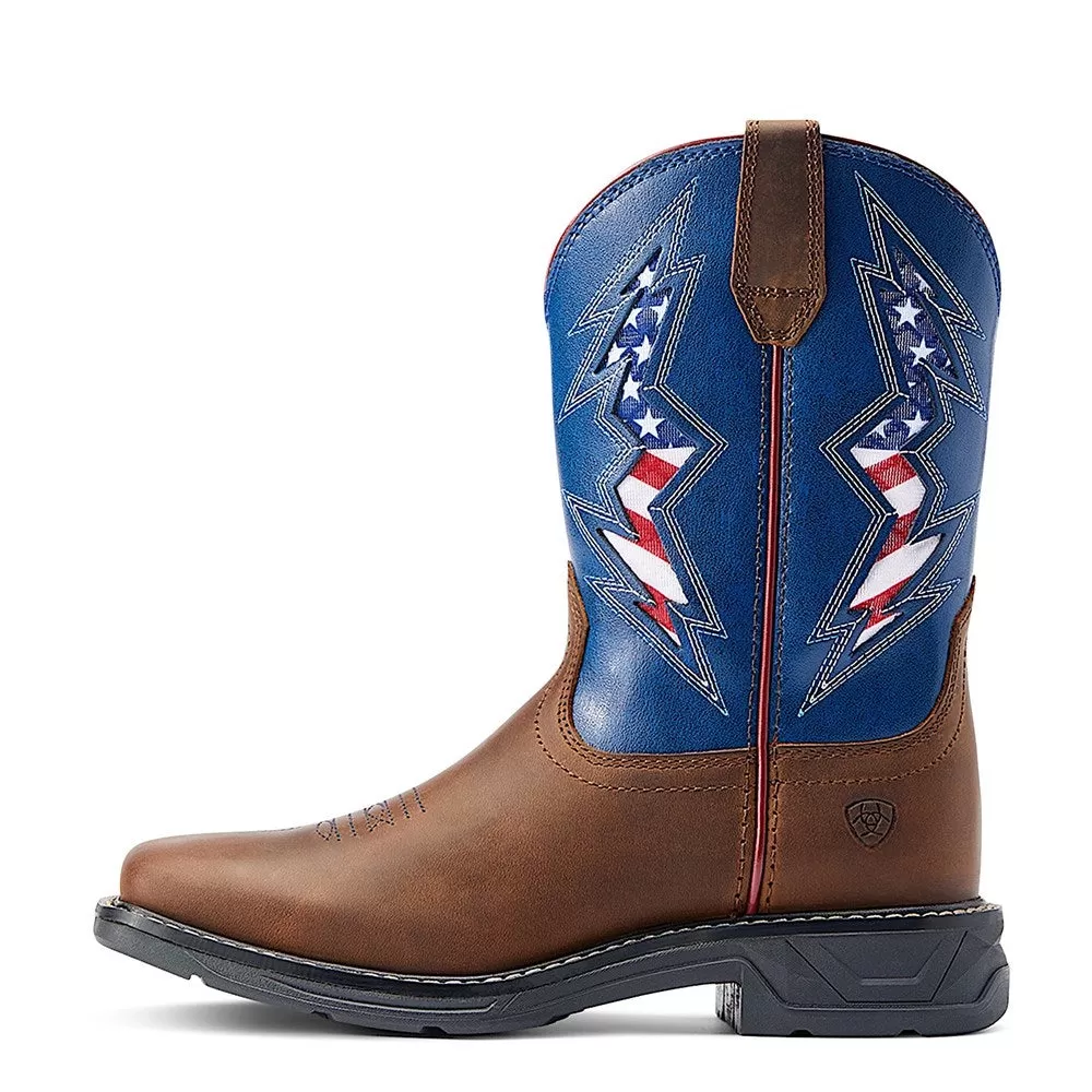 Ariat Kids WorkHog XT VentTek Bolt Distressed