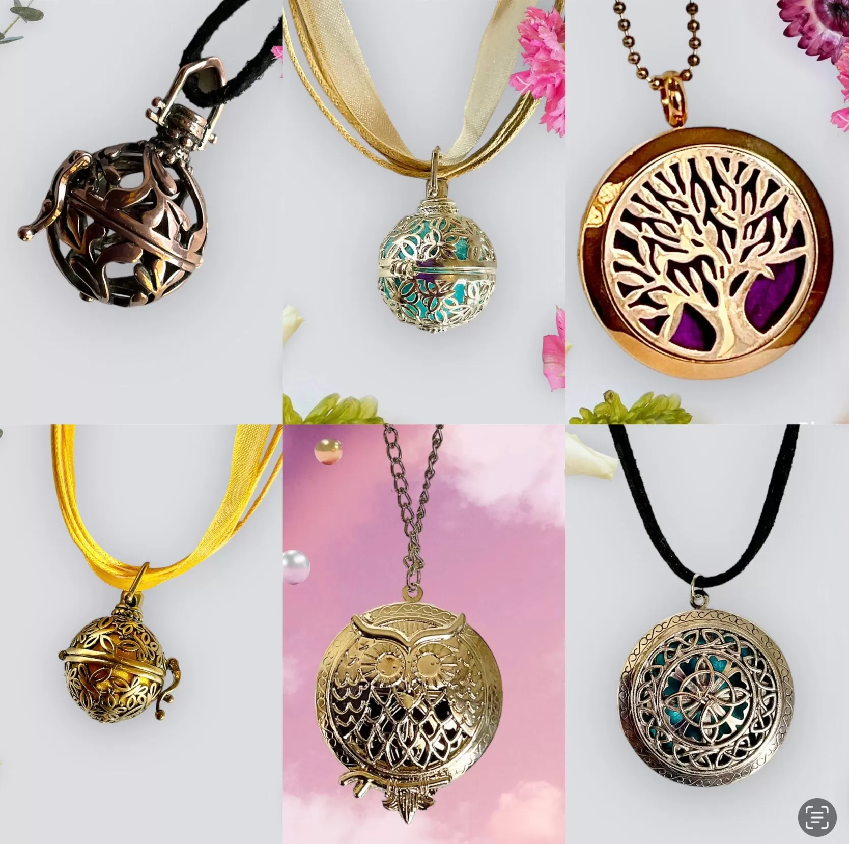 Aromatherapy Locket Pendants