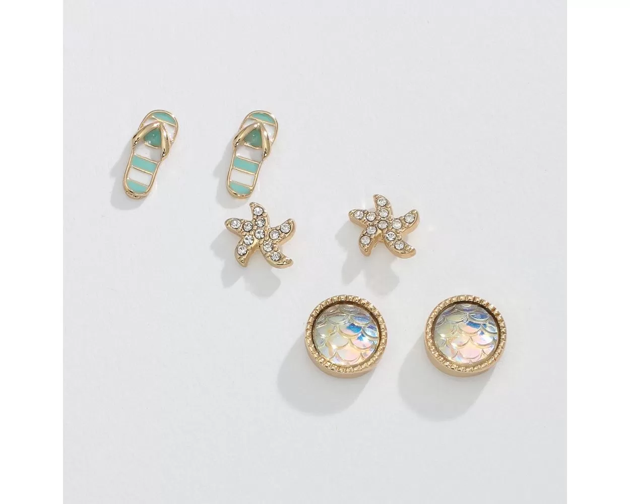 Assortment of 3 Shell and pearl Earrings