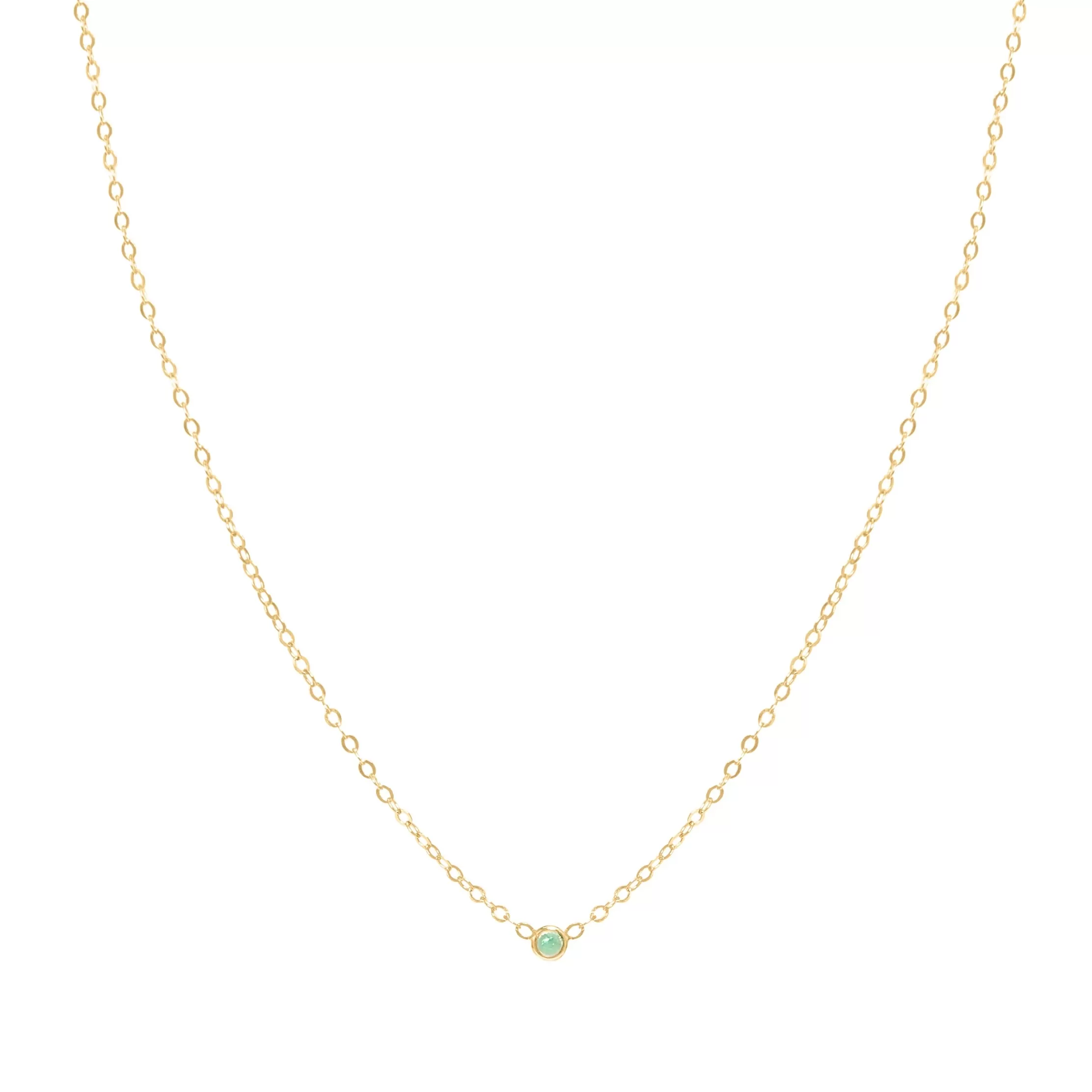 August Birthstone Bezel Necklace