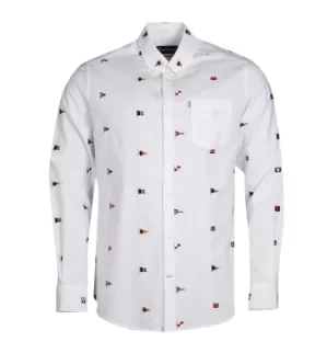 Barbour Oxford Flag Tailored Fit Shirt - White