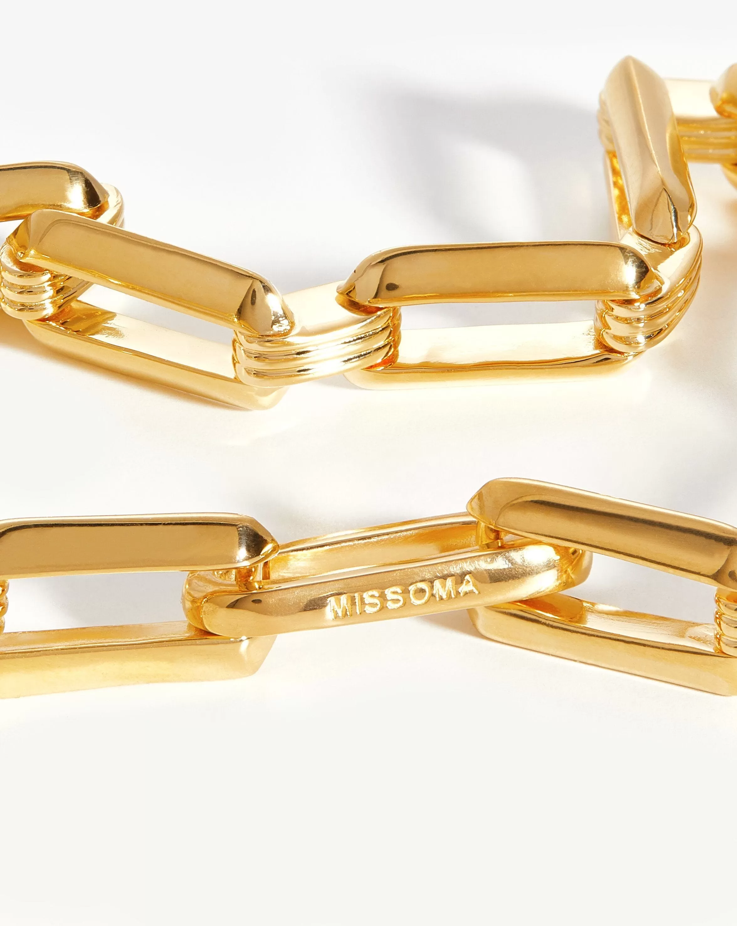 Bevelled Chain Bracelet | 18ct Gold Plated