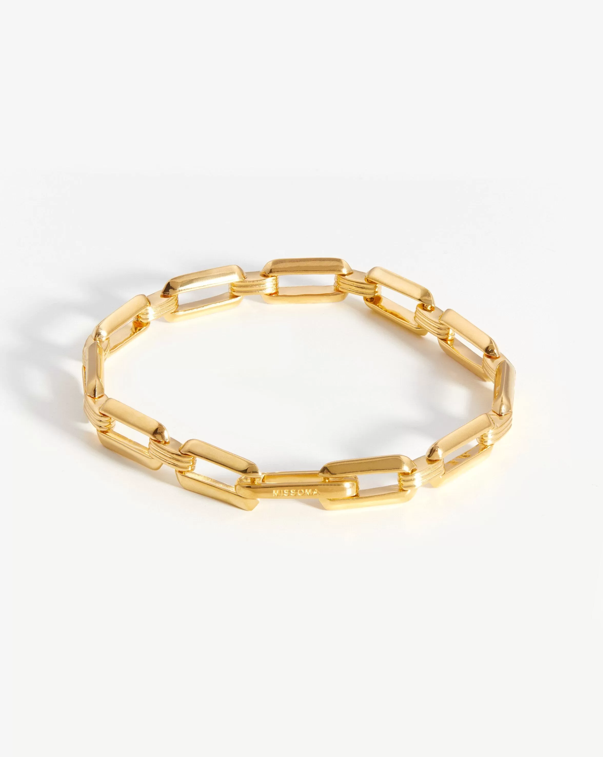 Bevelled Chain Bracelet | 18ct Gold Plated