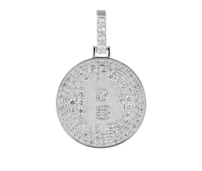 Bitcoin Charm with Natural Diamonds