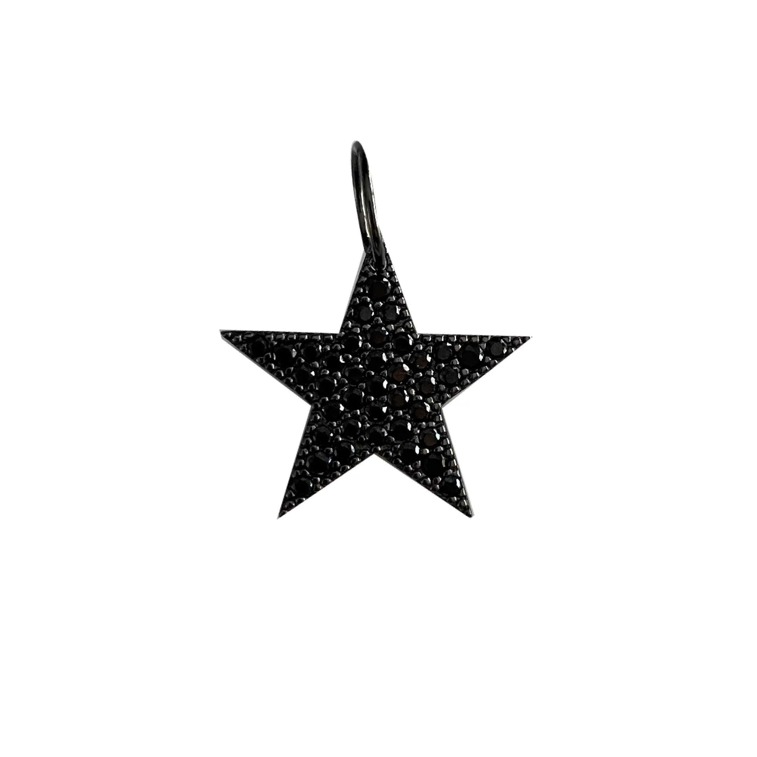 Black Pave Star Charm