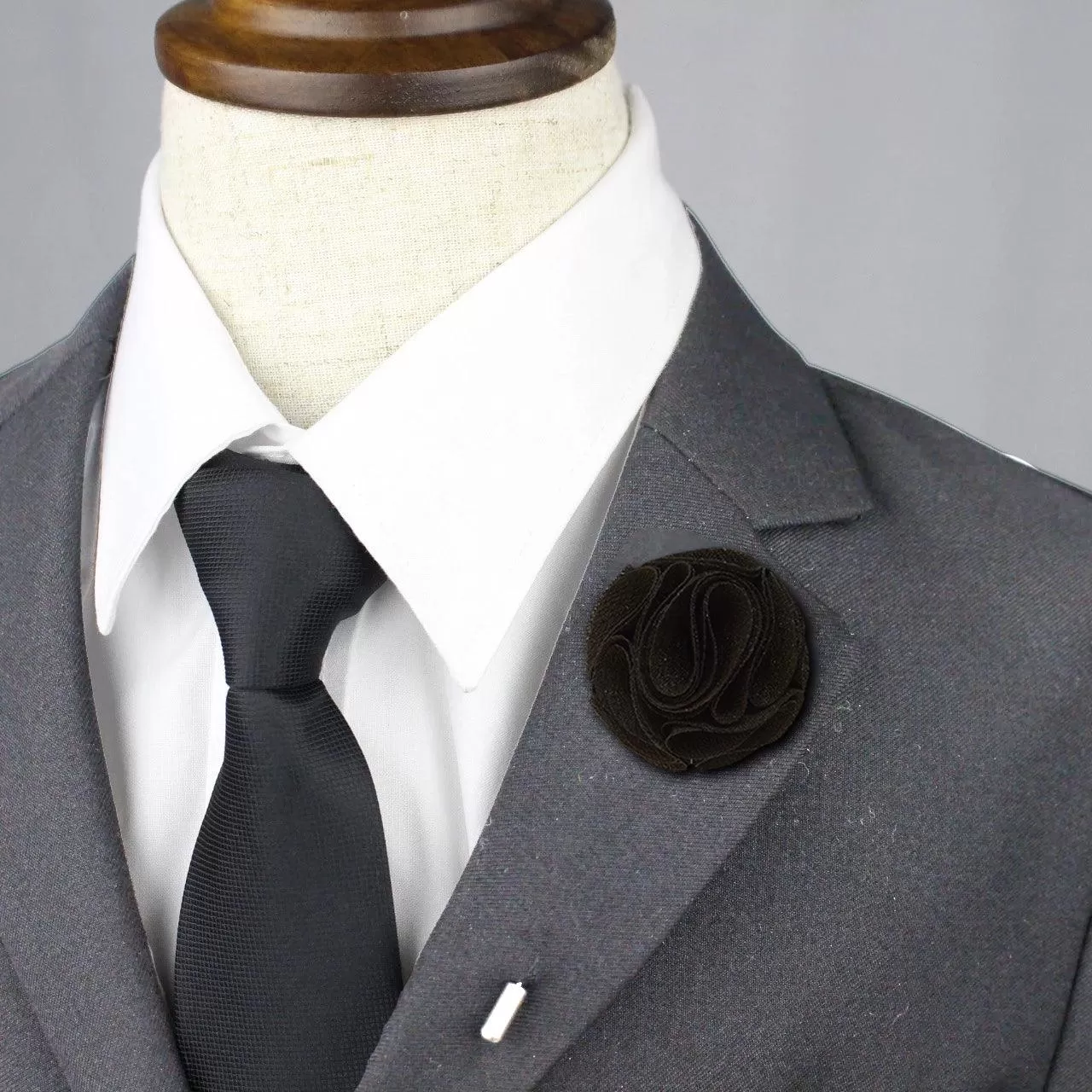 Blossom Lapel Pin - Black