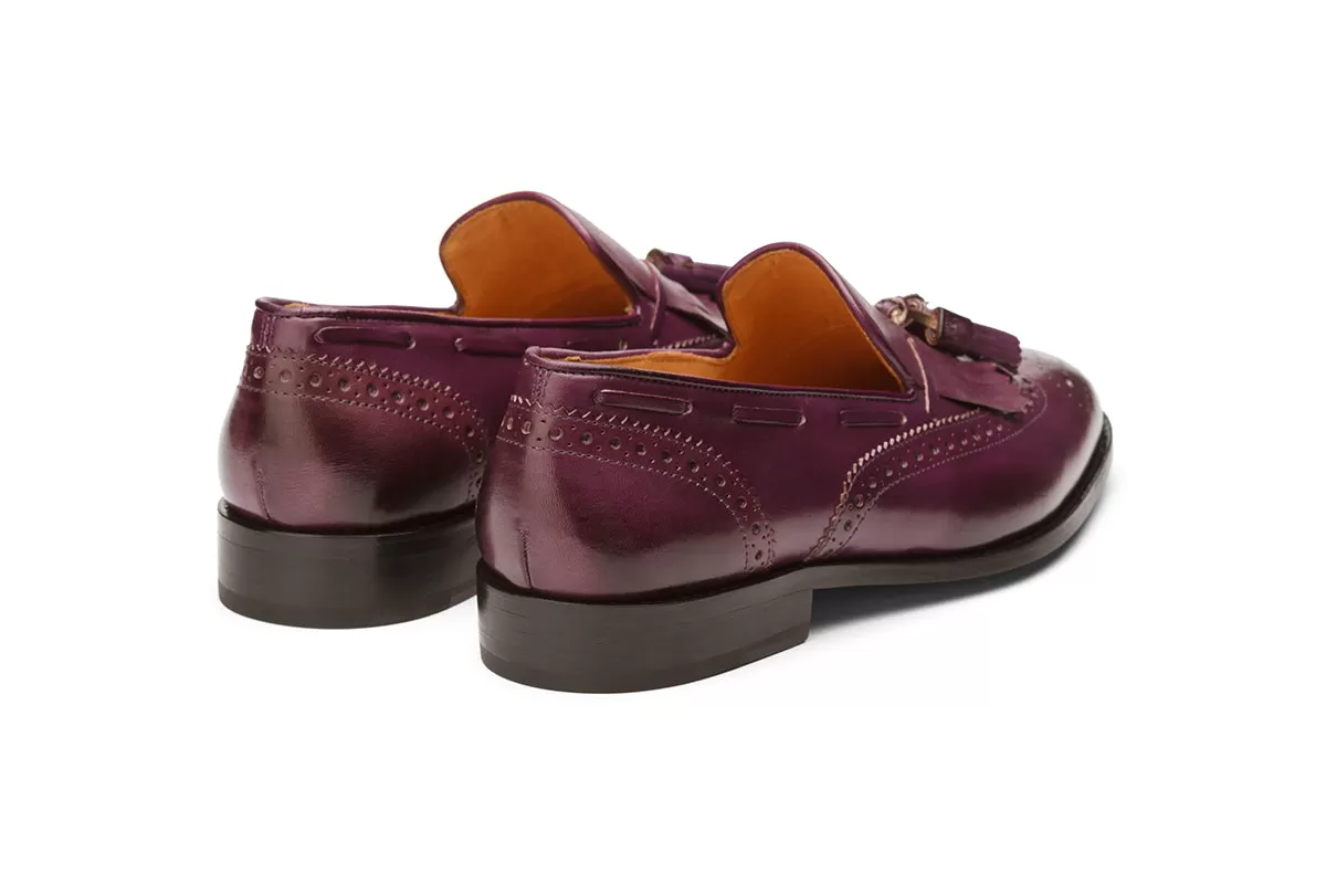 BROGUE WINGCAP KELTY LOAFERS- PURPLE