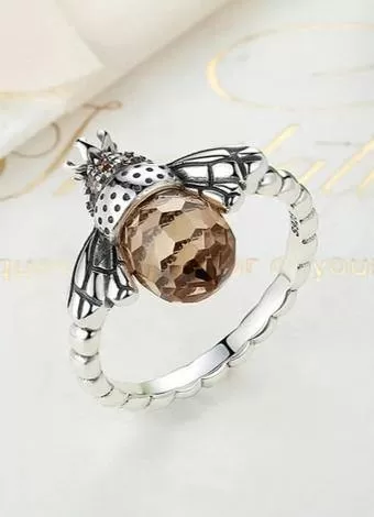 Bumblebee Sterling Silver Ring