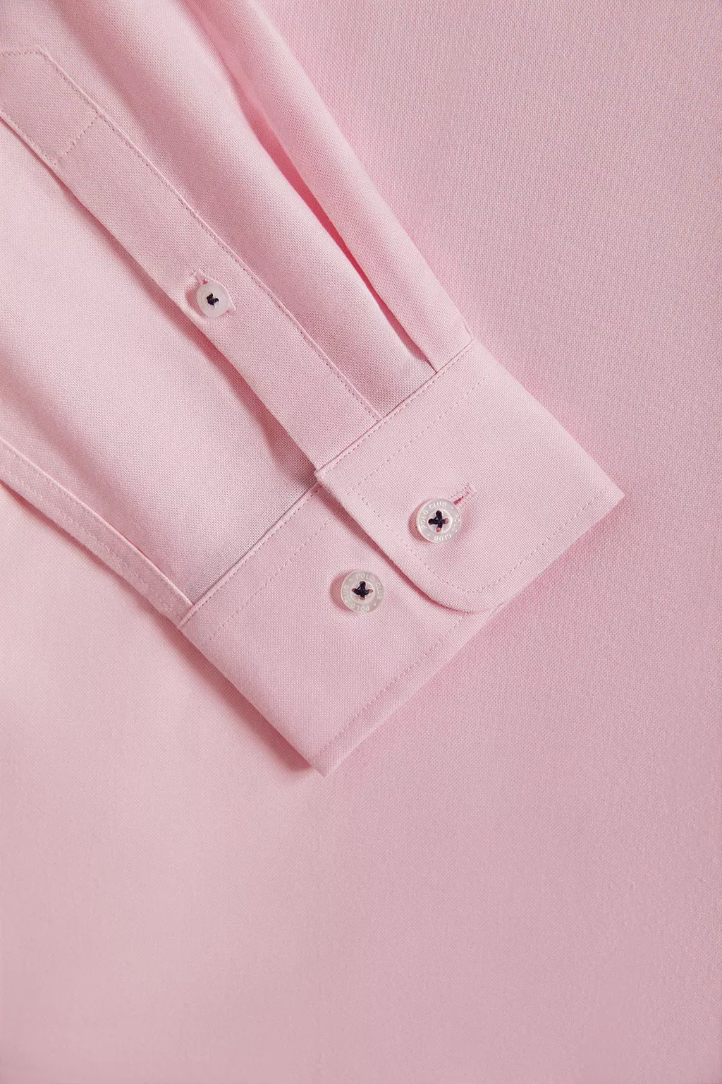 Camisa Oxford rosa con logo Rigby Go