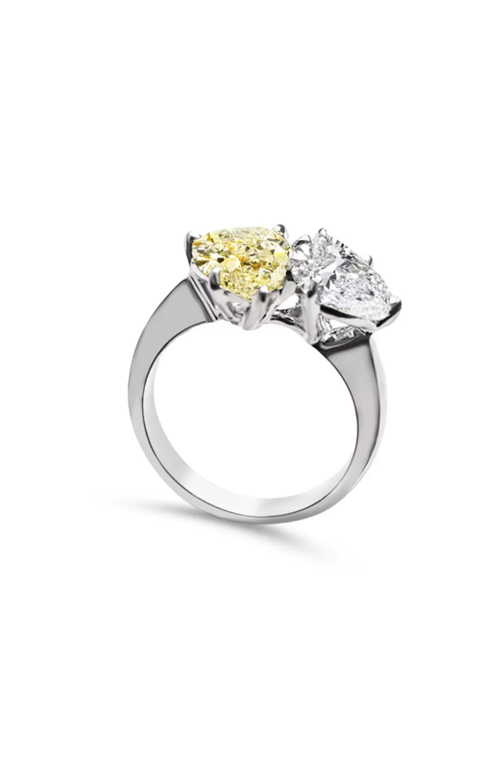 Canary Pear Cut Ring