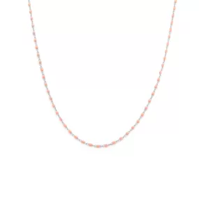 Candy Chain Necklace | Peach Fuzz & Silver