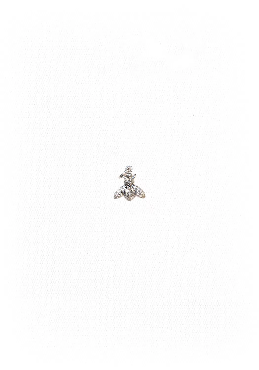 Catherine Michiels Mini Sterling Silver Diamond Bee Charm