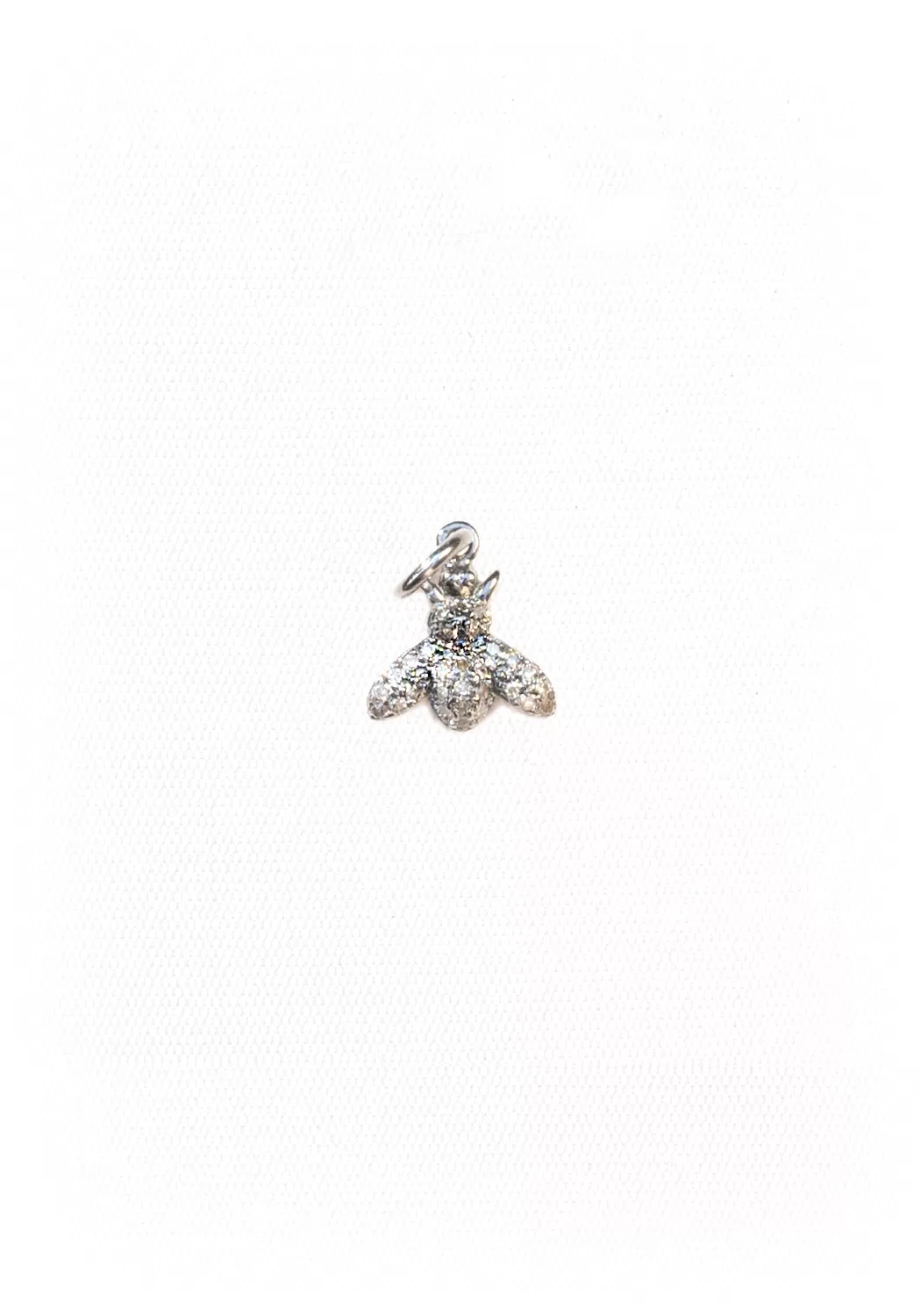 Catherine Michiels Mini Sterling Silver Diamond Bee Charm