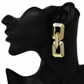 Chunky Linked Chain Acrylic Drop Earrings