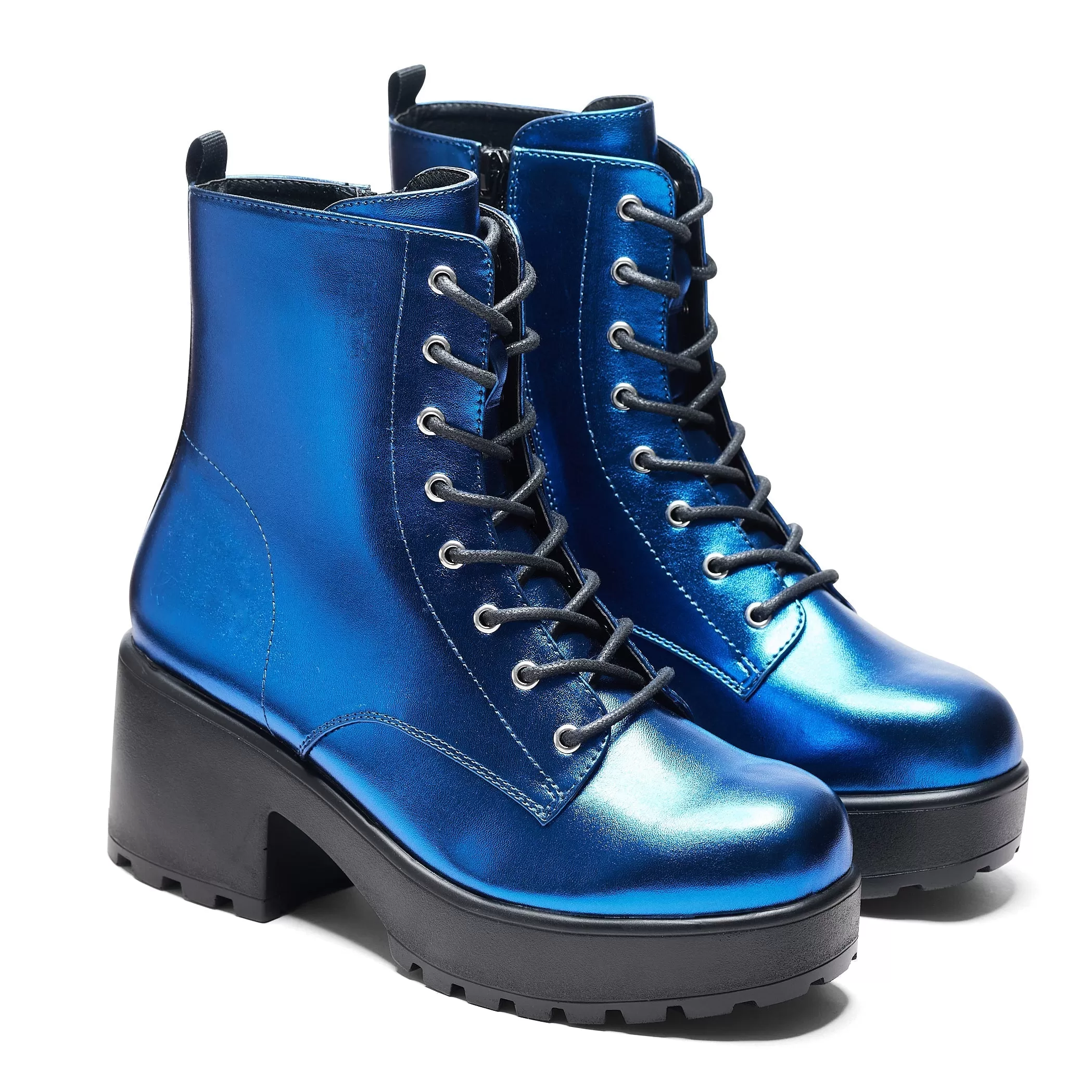 Cobalt Haze Military Platform Boots