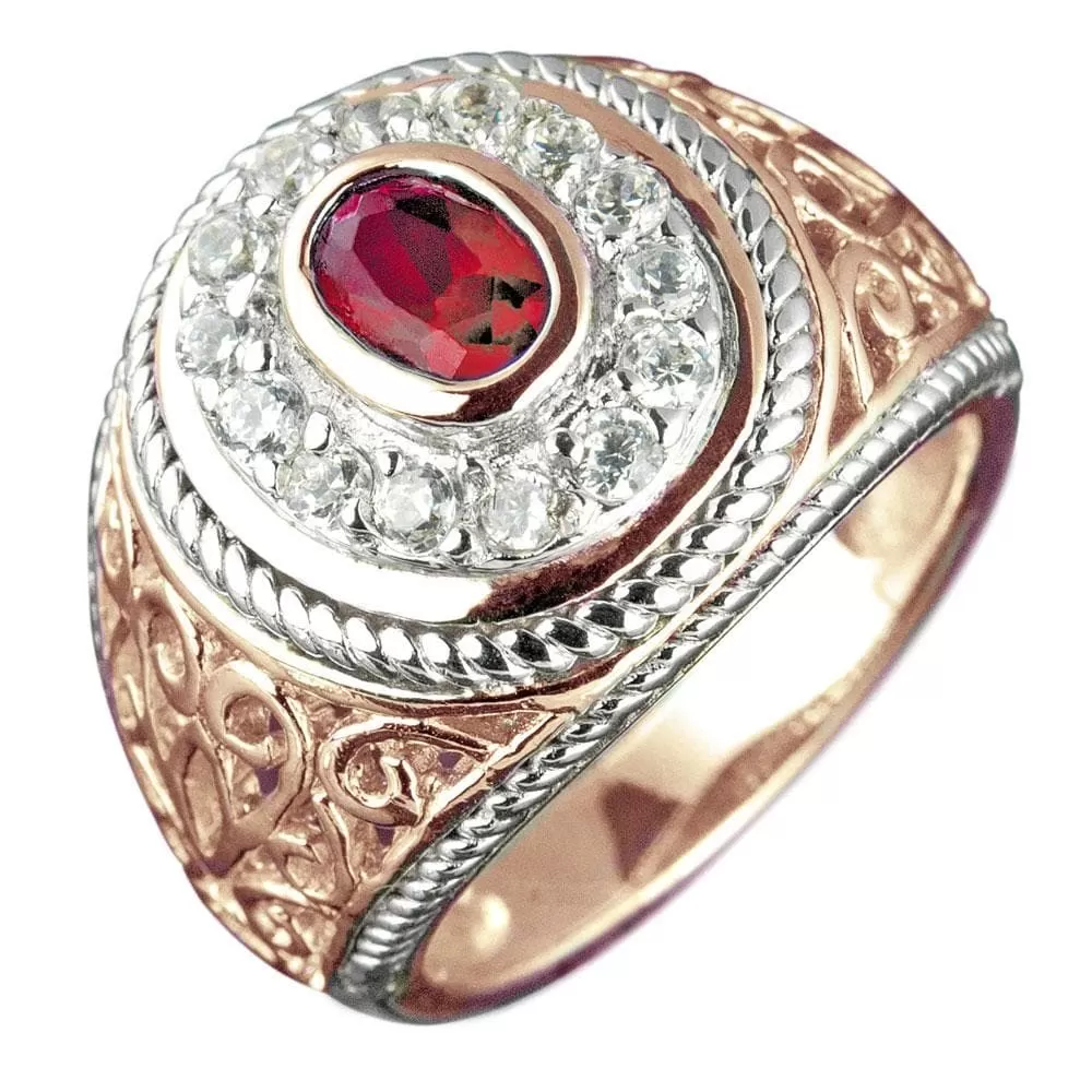 College League Red Stone Ring