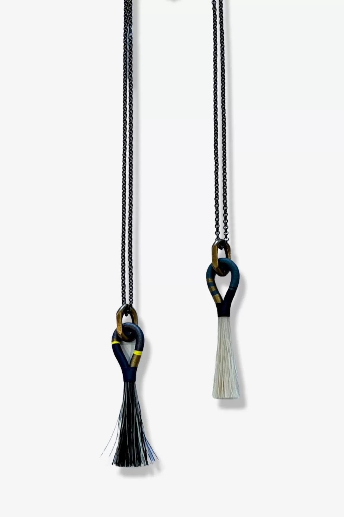 Color Block Tassel Necklaces