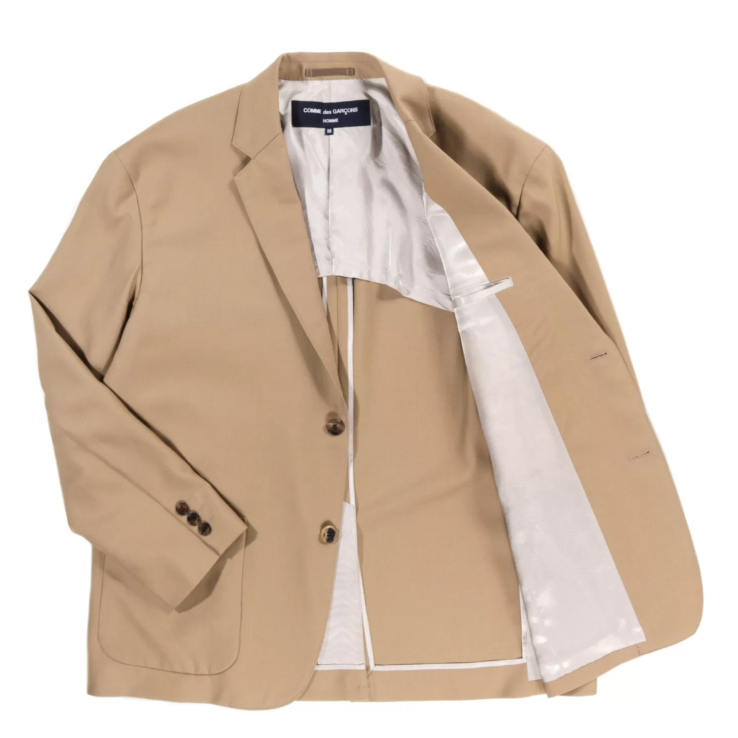 COMME DES GARCONS HOMME J006 PATCH POCKET BLAZER BEIGE