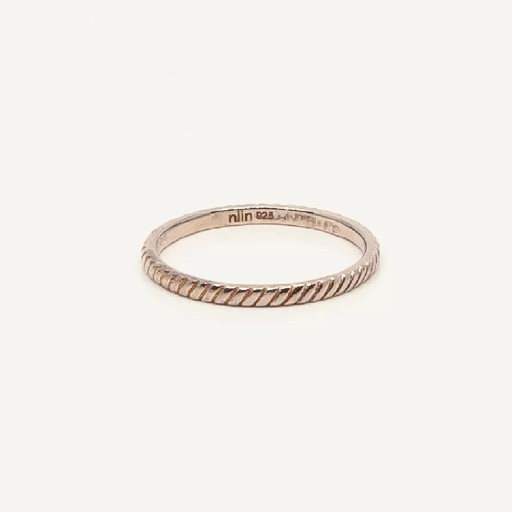 Cosmo Single Twisted Gold Plated Ring