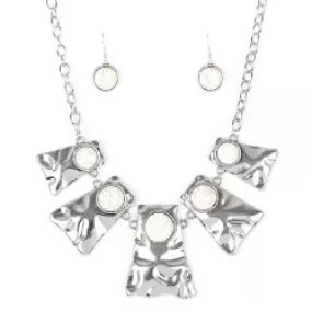 Cougar White Stone Statement Necklace