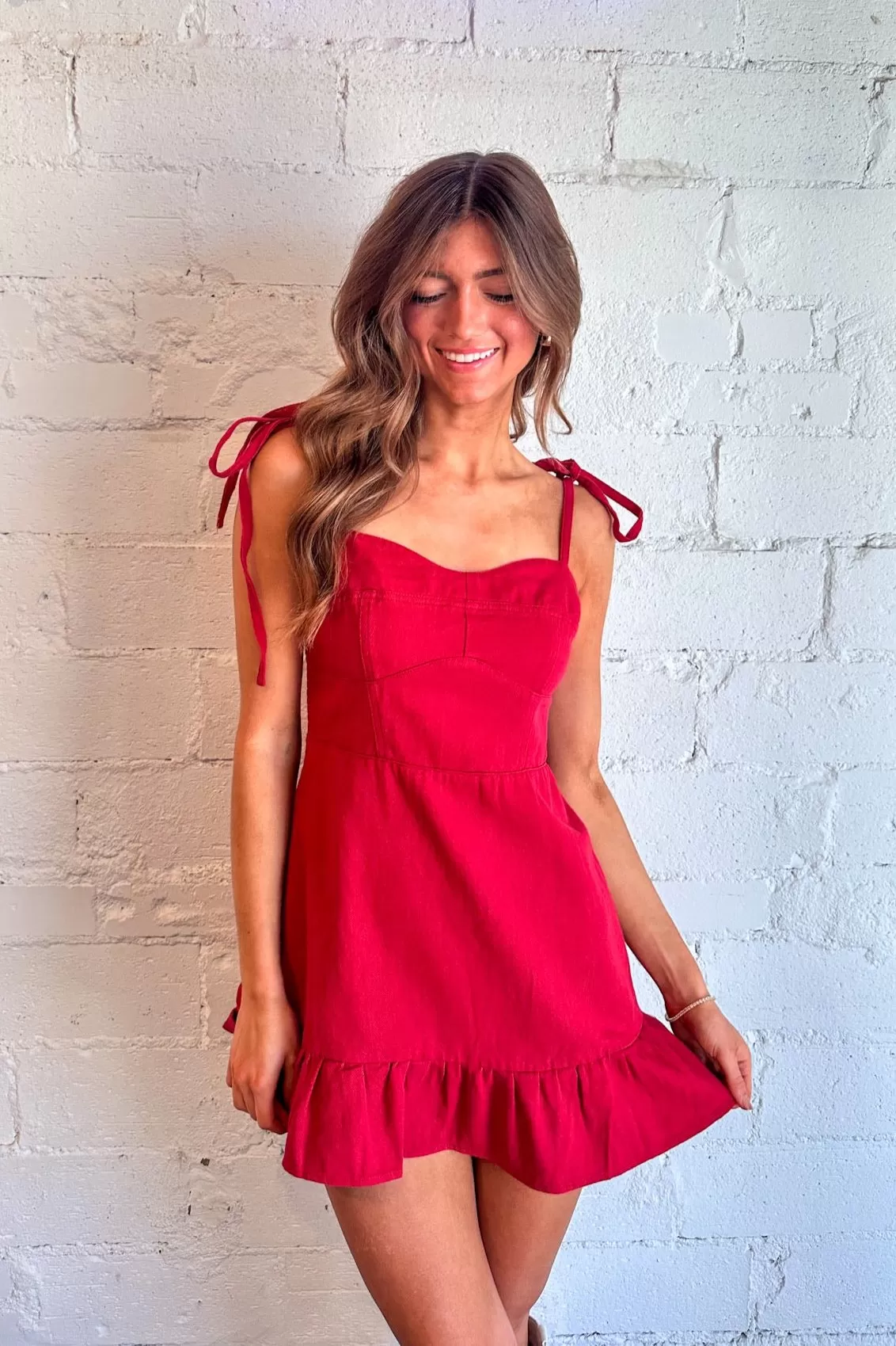 Country Darling Ruffle Hem Dress