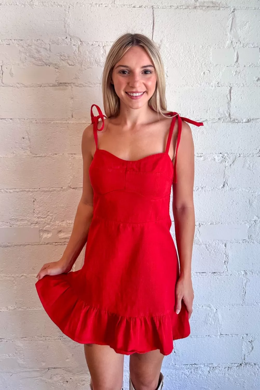 Country Darling Ruffle Hem Dress