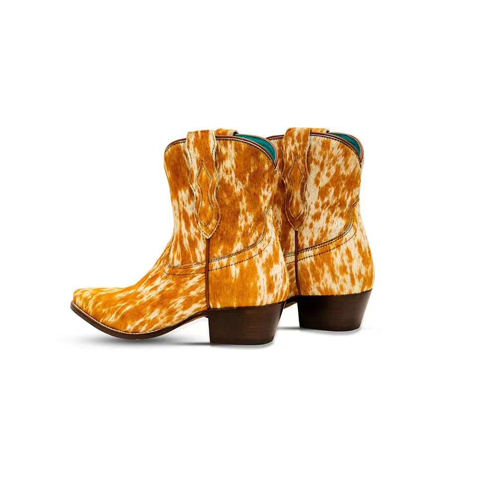 Cowdie Western Hairon Leather Booties Boots