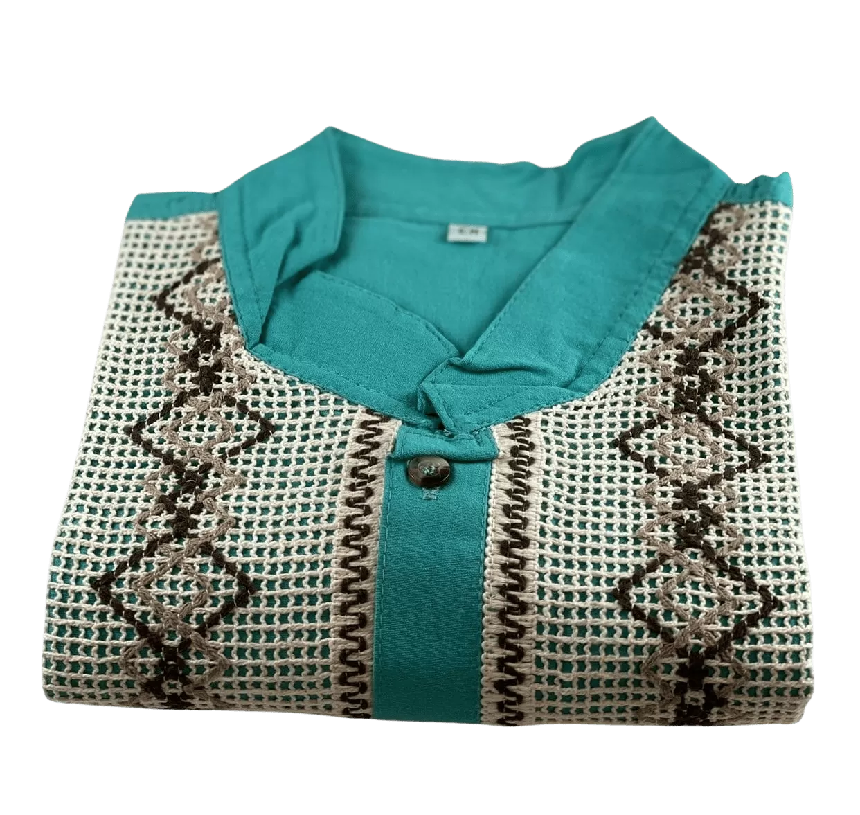 Cyan Guayabera Shirt