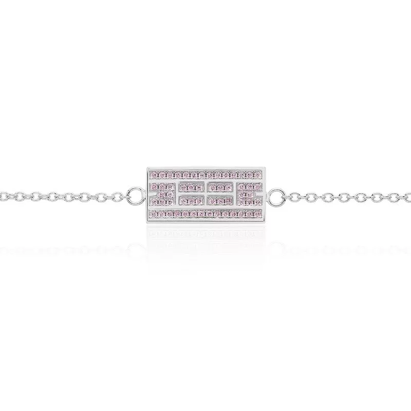 CZ Tennis Court Anklet Small