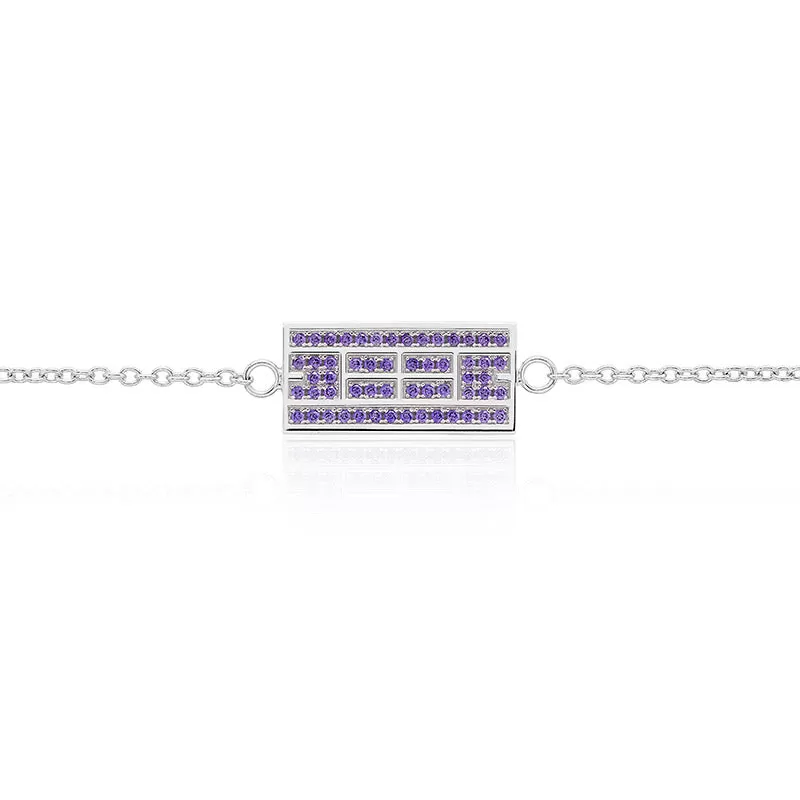 CZ Tennis Court Anklet Small