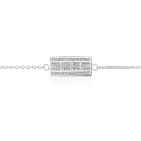 CZ Tennis Court Anklet Small