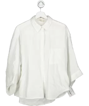 deiji studios White 100% Linen Shirt UK XS