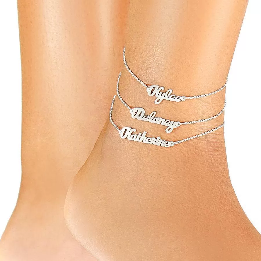 'Di Moda' Name Anklet