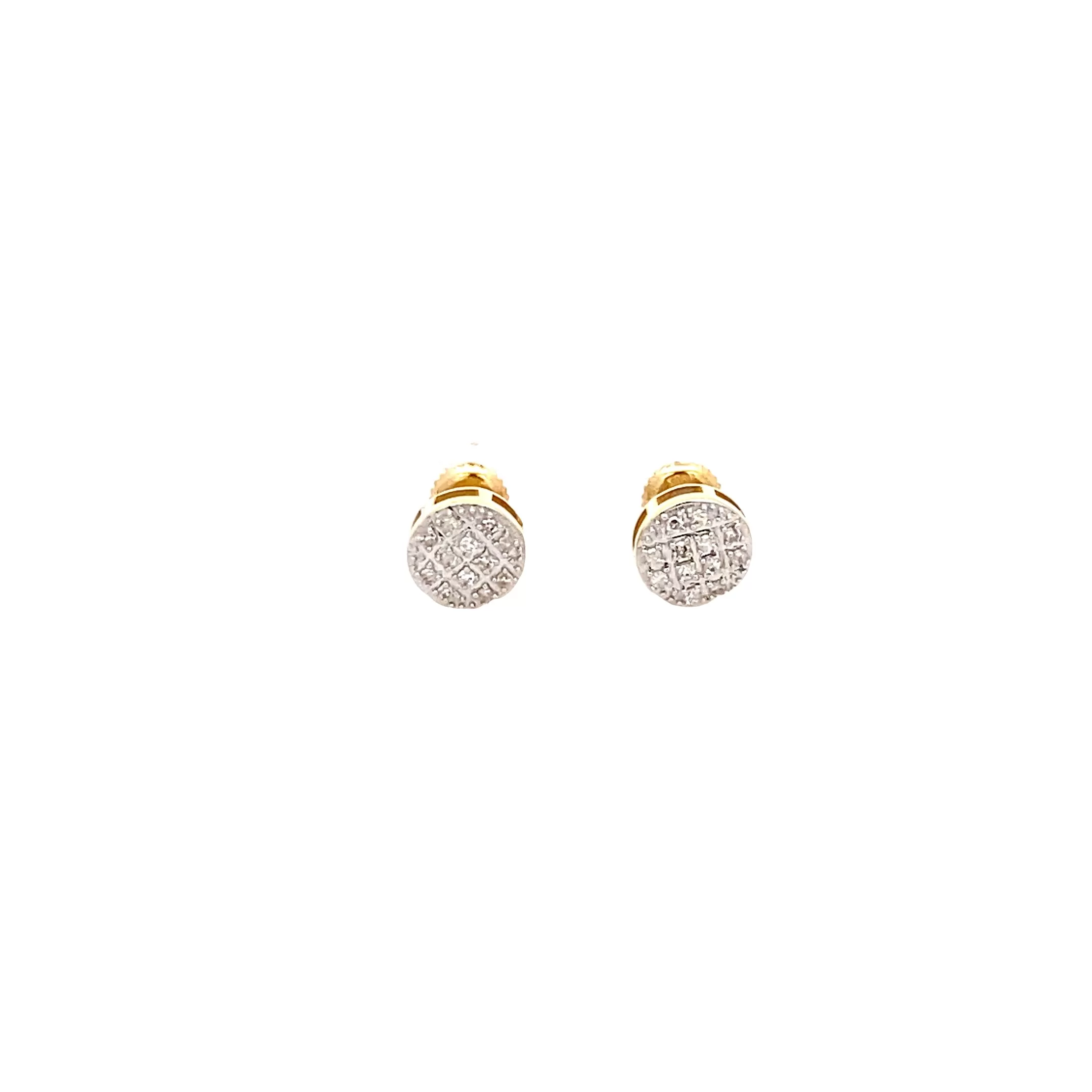 Diamond 0.09Ctw Circle Shaped Earrings