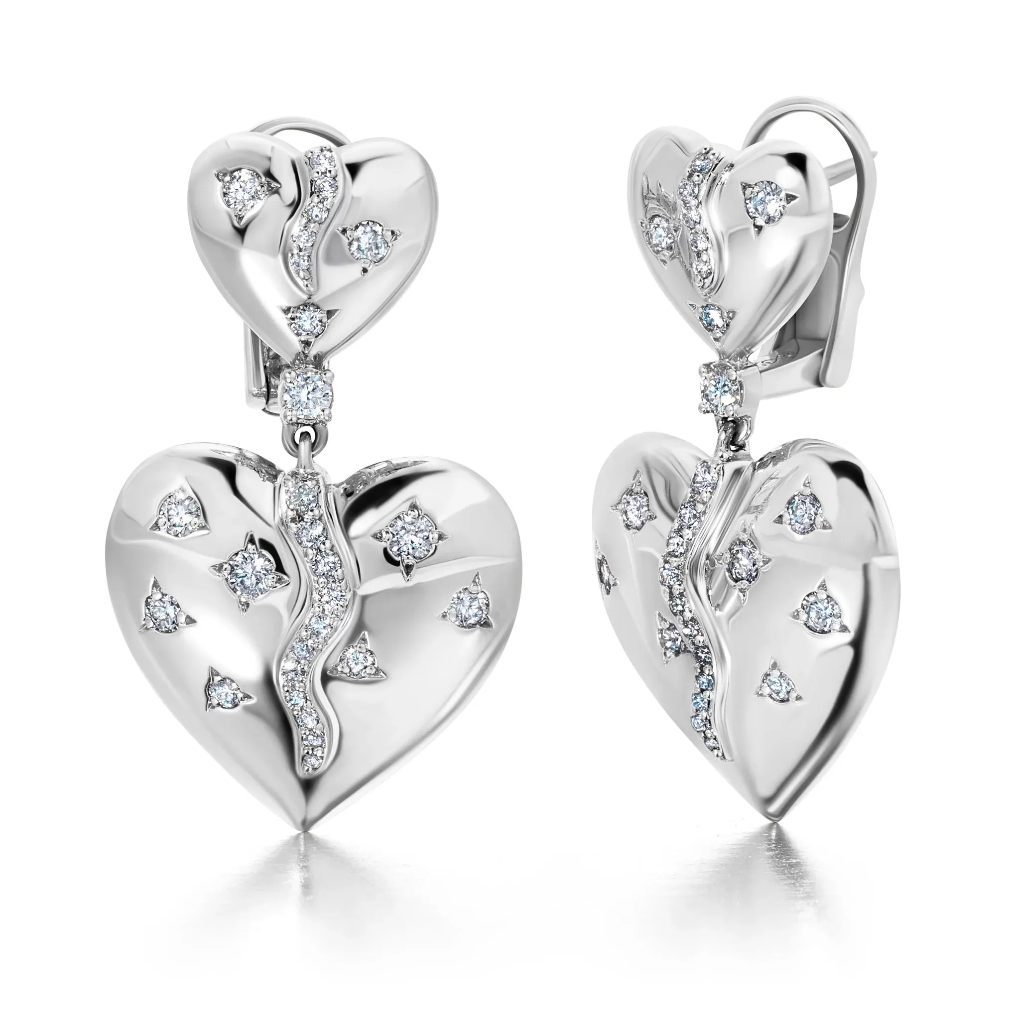 Diamond Coracao Earrings