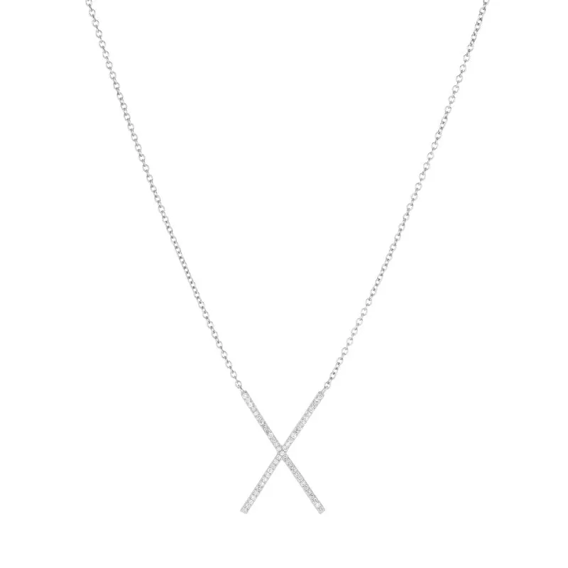 Diamond Pavé X Necklace