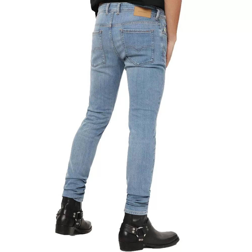 Diesel Sleenker 086AK skinny fit jeans in light wash - Blue