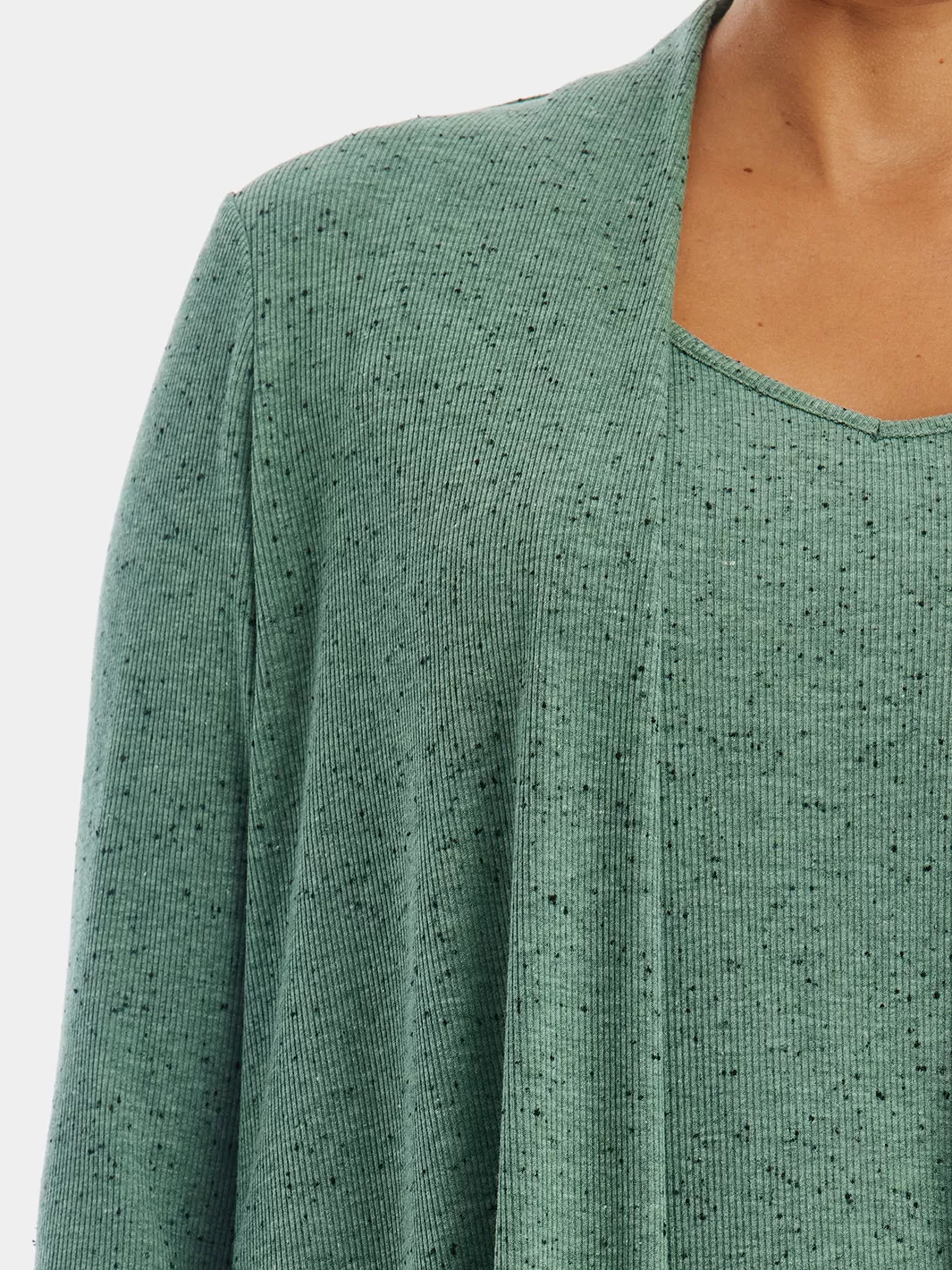 Drapey Ribbed Knit Cardigan