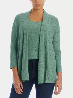 Drapey Ribbed Knit Cardigan