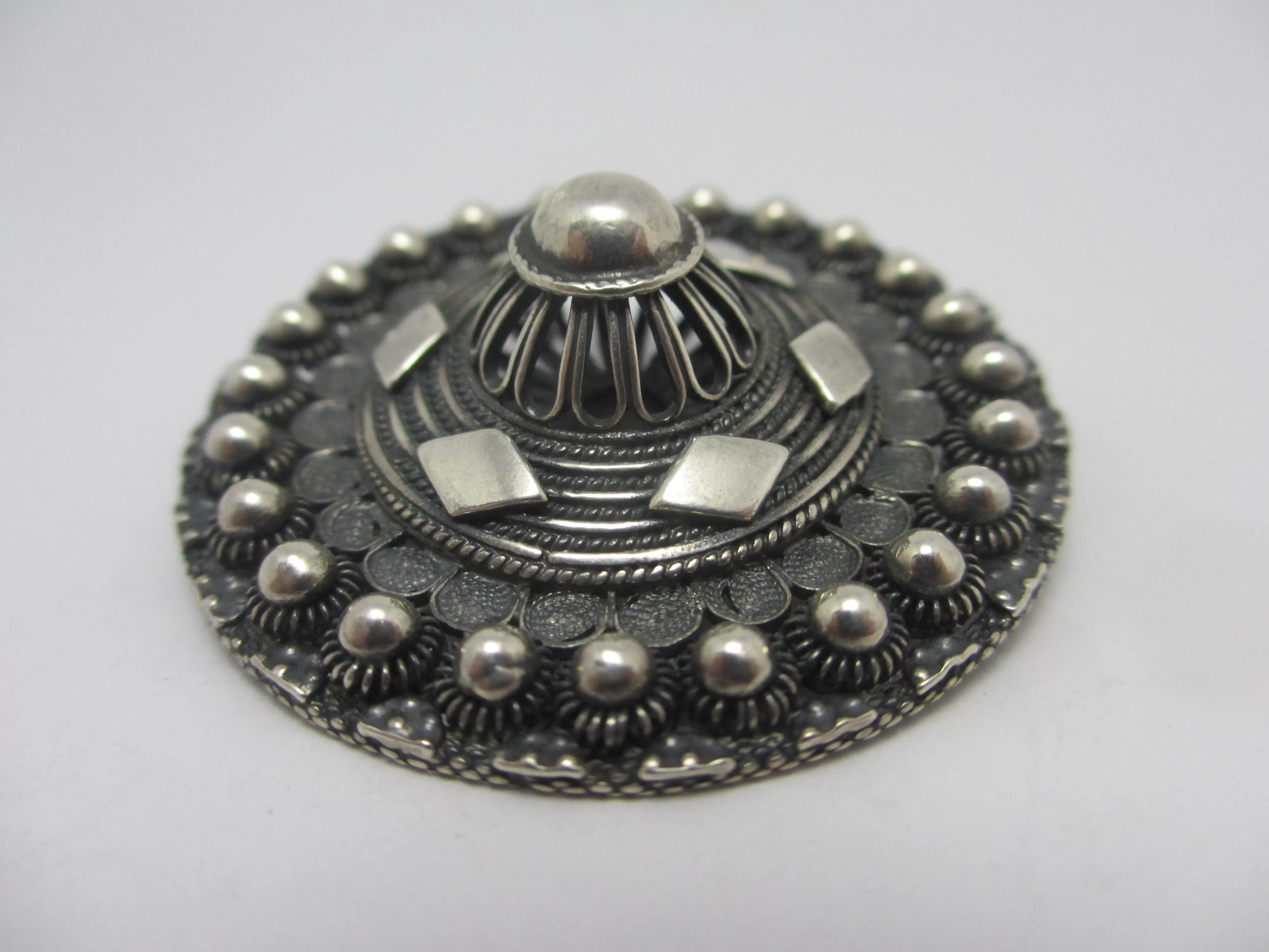 Dutch Silver Zeeuwze Knot Brooch Pin Vintage Art Deco c1920