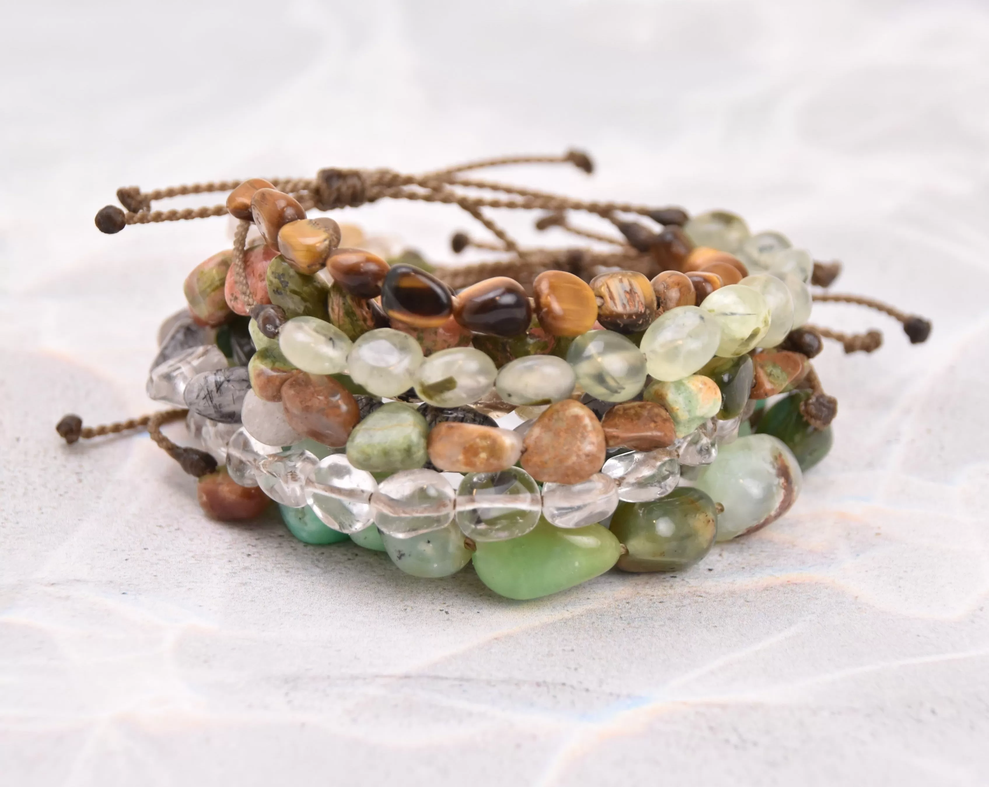 Earth Tones - Pebble Bracelets