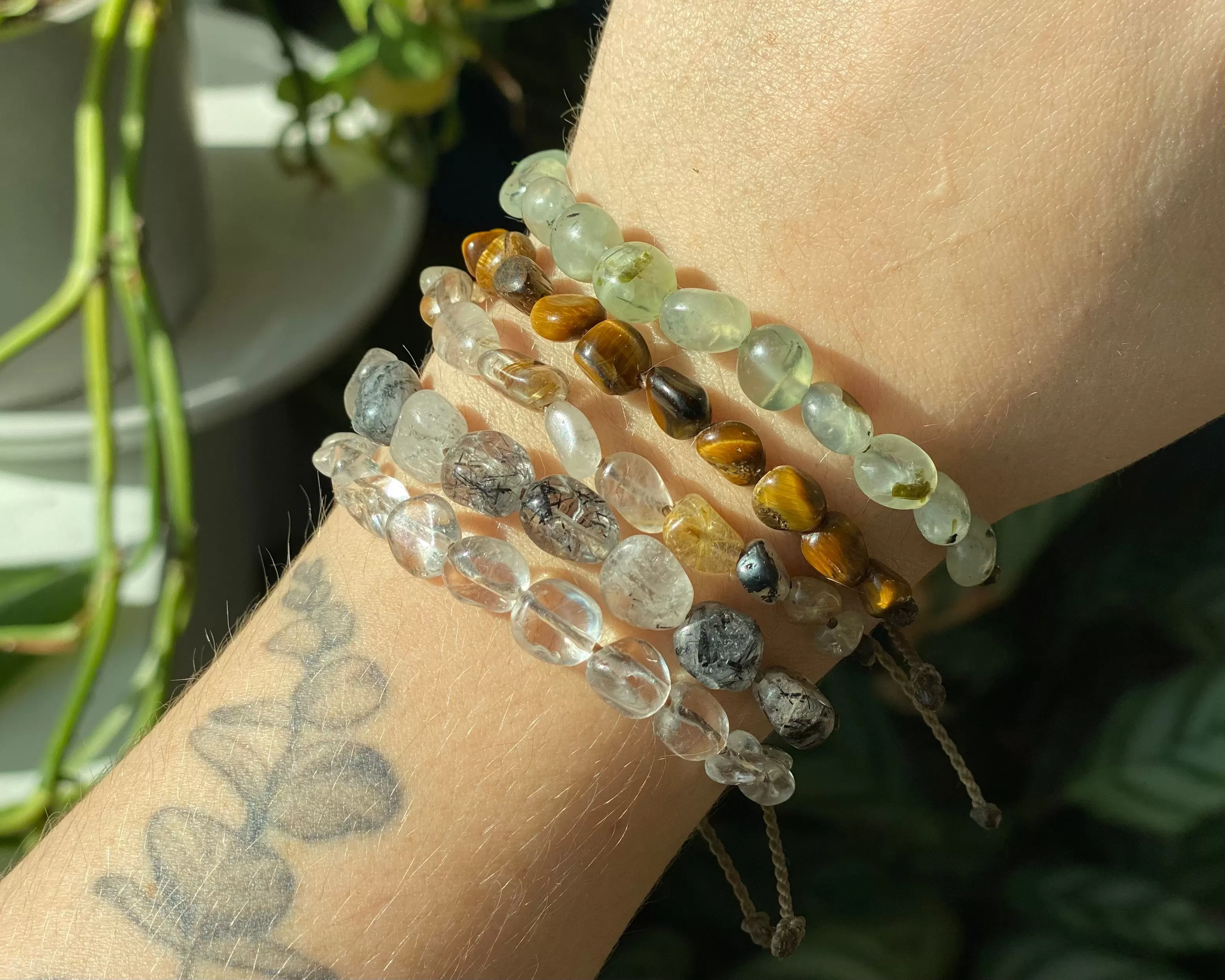 Earth Tones - Pebble Bracelets