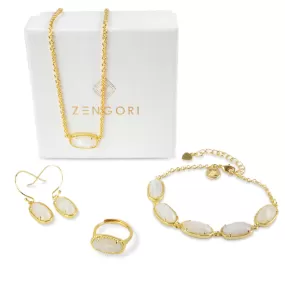 Echo Moonstone Vintage Gold Jewelry Set