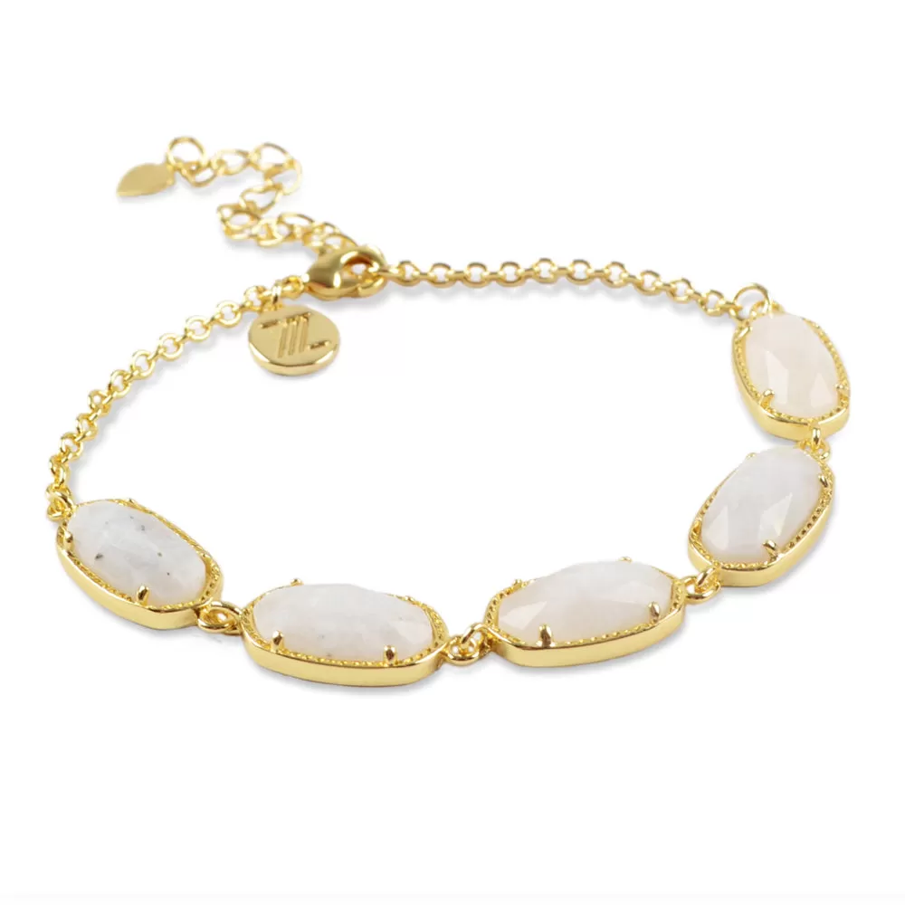 Echo Moonstone Vintage Gold Jewelry Set