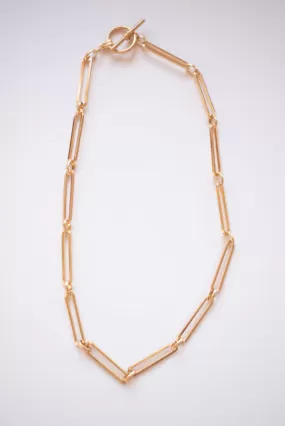 Elongated Linked Toggle Necklace